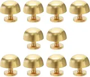eMagTech 10Pcs Handbag Feet Studs Brass Feet Nailhead Handbag Luggage Round Stud Rivet for Decorating Clothes/Jeans/Bags/Jackets/Belts Flat Nails 12mm