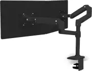 Ergotron – LX Vertical Stacking Dual Monitor Arm, VESA Desk Mount – for 2 Monito