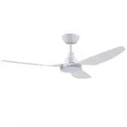 Ventair Glacier 3 Blade 52" DC Glass Fibre Composite Ceiling Fan with LED Light - White