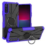 Phone Case For Sony Xperia 10 Iv 5g, Pc + Tpu 2-in-1 Phone Protective Case Ring Kickstand Shockproof Back Cover