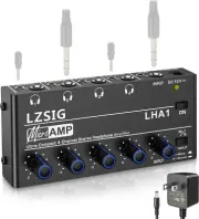 Headphone Amplifier 4 Channel Metal Stereo Audio Amplifier,Mini Earphone Splitte