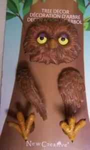 Garden Accent Tree Face Owl Wall Fence Shed NEW colored polyresin