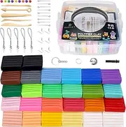 Polymer Clay Set of 26 (26 × 20g) Multicolour Nontoxic Oven Bake Soft Modelling Clay for Kids | with Tools, Accessories, User Manual and Storage Box - Premium DIY Gift