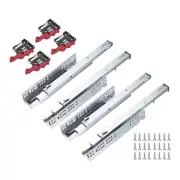 14 Inch Undermount Drawer Slides, 2 Sets with Mounting Screw for Dresser Drawers