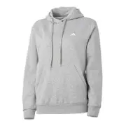 adidas Womens Essentials Small Logo Feel Cozy Hoodie - Grey