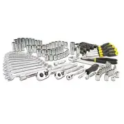 Stanley 176 Piece Tool Kit Socket Set Spanner Screwdriver Extensions +Carry Case