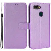 For Oppo A7/ax7/a5s/ax5s/a12 Diamond Texture Pu Leather Case Wallet Stand Mobile Phone Cover