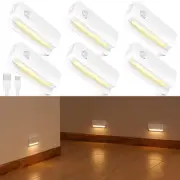 6 Pack Motion Sensor Night Light, Rechargeable Stair Lights Indoor, Warm Whit...