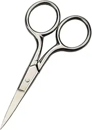 Motanar Professional Grooming Scissors for Personal Care Facial Hair Removal and Ear Nose Eyebrow Trimming Stainless Steel Fine Straight Tip Scissors Men
