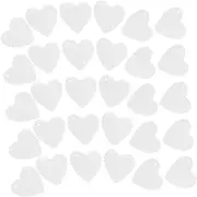 COHEALI 30 Pcs Heart Shape Present Hanging Tags White Festive Labels for Party Decorations Material for Weddings Birthdays and Special Occasions
