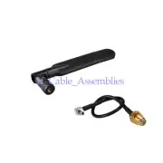 5dbi 700-2600Mhz 3G/4G LTE omni Antenna SMA + SMA to CRC9 cable for huawei