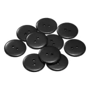 10pcs Sewing Button 25mm 2 Holes Resin Round Craft Buttons Black