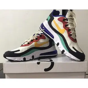 Nike Air Max 270 React Bauhaus 白黃藍 氣墊 運動 現貨 AO4971-002慢跑鞋【ADIDAS x NIKE】