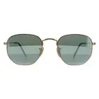 Ray-Ban Sunglasses Hexagonal 3548N 001/30 Gold Silver Mirror 54mm
