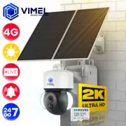 4G Dual Solar Security Camera 24/7 Continuous Recording 2K Human Detection 128GB