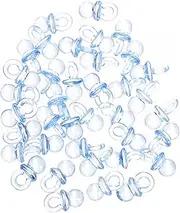SUPVOX 100Pcs Miniature Pacifiers Ornaments Transparent DIY Shower Favors Adorable Playthings for Shower Decor and Present Bags for Boys