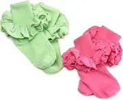 [Jefferies Socks] Big Girls' Misty (Pack of 3) - Multi-colored - 7-8.5