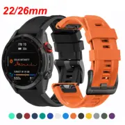 22mm Silicone Quick Fit Strap For Garmin Fenix5 7X Pro Tactix7 965 955 Loop Band