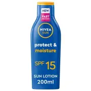 SUN Protect & Moisture Sun Lotion SPF 15 200 ml Suncream with Vitamin E Provi...