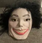 Michael Jackson Mask Rubie’s Costume Co. Inc. Rubber Mask with Hair Vintage