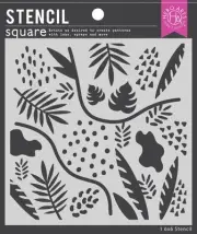 2 Pack Hero Arts Stencil 6"X6"-Leaves And Abstract Shapes HA-SA269