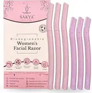 Sakya Biodegradable Women's Dermaplaning Tool - Dermaplane Facial Sensitive Skin Hair Removal Face Razor, Twinkle Blade for Eyebrows & Peach Fuzz - Sonic
