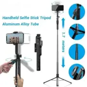 New 1.7M Wireless Selfie Stick Tripod Foldable Stand Action Cameras Smartphones