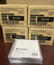 Verbatim CD-RW 700MB 4X Inkjet Printable Blank CD's Bulk 87 piece Lot box 95160