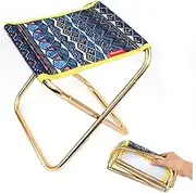 OHPHCALL Portable Hiking Camping Stool Collapsible Beach Chair Lightweight Aluminum Stool with Storage Bag