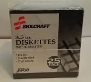Diskettes 3.5 in DS HD In unopened Factory Seal Box 25 each