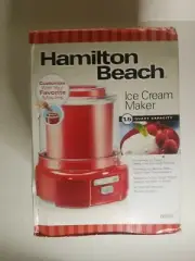 Red Electric Ice Cream Maker 1.5 Qt Yogurt Sorbet Non Stick Home Kitchen Machine