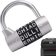 Letter Combination Lock | Luggage Padlock Heavy Duty - Portable Locker Padlock for Wardrobe Door Drawer, Chain Safety Locking Tool