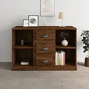 Sideboard Brown Oak, Engineered Wood Storage Cabinet, Kitchen Buffet Cabinet with Ample Space for Living Room Organization