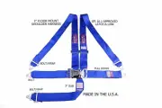 RJS SFI 16.1 LATCH & LINK BOLT IN HARNESS BELT V ROLL BAR MOUNT BLUE 1131003