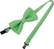 [TINEASUR] Formal Green Bow Tie Pre-Tied for Men Brand St. Patrick's Day Accessory Toddler Boy's Party Bowknot