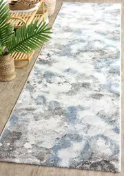 Quill Drop Blue Hallway Runner