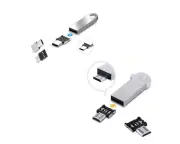 OTG to Micro Type C USB Flash Drive Disk Adapter Connector Metal Tablet PC Phone