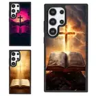 For Samsung Galaxy Z Fold Flip 3 4 5 6 Love cross Christian Psalms Durable Cover