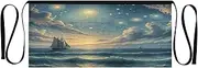 [Joitme] Starry Sea Night Blue Server Apron Women, Restaurant Aprons for Servers, Apron Women, Starry Sea Night Blue