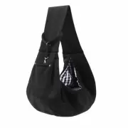 Black Portable Pet Carrier Backpack - Adjustable Shoulder Sling for Small Dogs