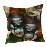 Hazardous Beauties Post Apocalyptic Art Girls Cushion Cover