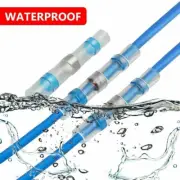 Blue 50Pcs Heat Shrink Solder Seal Wire Sleeve Butt Splice Waterproof Connector