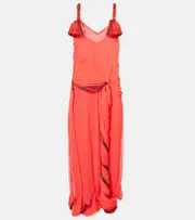 [JW Anderson] JW Anderson Draped maxi dress UK 12 red