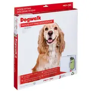 Pet-Tek Wood Fitting Medium Dog Door Slimline - 2 Colours