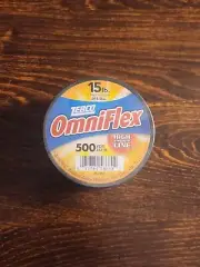 ZEBCO OMNIFLEX 15LB HIGH STRENGTH MONOFILAMENT ( NEW ) 500 YARDS