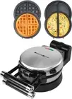 360 Rotating Belgian Multifunction Nonstick Baking Waffle Maker with 2 Sets of I
