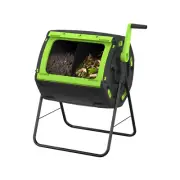 Maze 180L 2 Compartment Geared Compost Tumbler Garden Bins Accessories