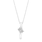 Tango Sterling Silver Round Brilliant Cut with 0.08 CT of Diamonds Pendant