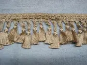 Tassel Fringe Trim.. Flax/Gold... 27 yards... drapes.. upholstery.. pillows
