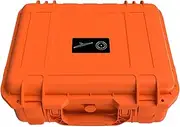 Hard Case for Mini Antenna, Orange, Protects From Water and Shock, Lockable Portable Box with Valve, Ideal for Travel, Camping, Hiking, Off Roading